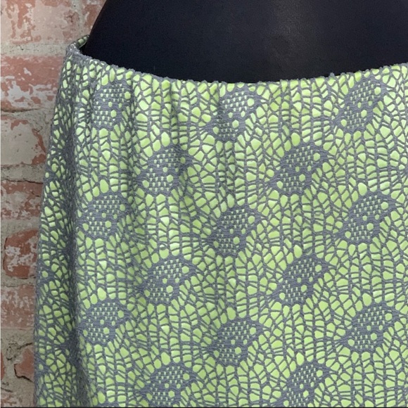 MOSSIMO Skirt Pistachio Green Pencil Large Crochet Elastic Waist - Picture 5 of 7